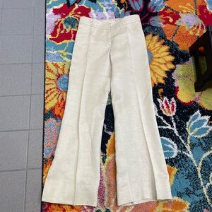 Zenobia Beige Linen Trousers